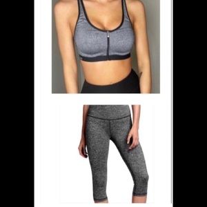 S 32DD SET Victoria’s Secret workout set yoga gym CrossFit sports bra leggings